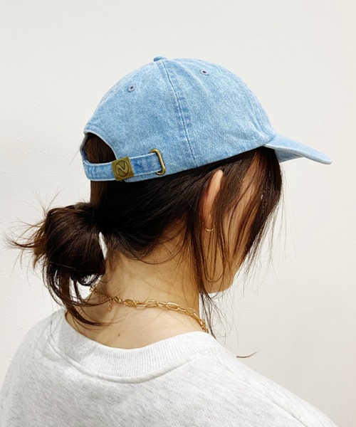 newhattan（ニューハッタン）の「【newhattan】デニムCAP（キャップ・レディース・ライトブルー/インディゴブルー/ライトブラック・FREE）」の8枚目の写真