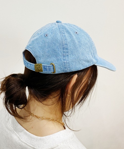 newhattan（ニューハッタン）の「【newhattan】デニムCAP（キャップ・レディース・ライトブルー/インディゴブルー/ライトブラック・FREE）」の9枚目の写真