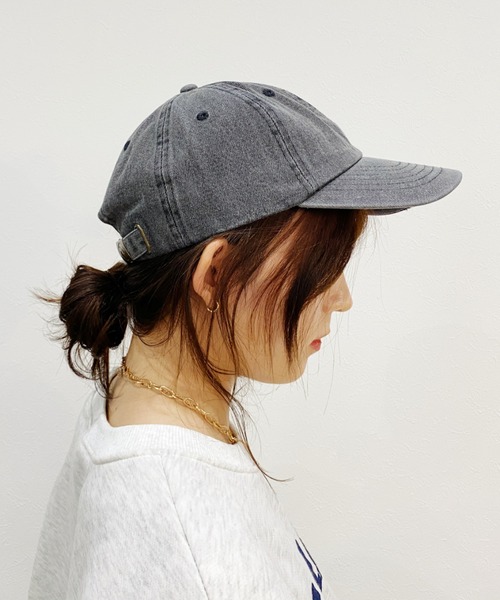 newhattan（ニューハッタン）の「【newhattan】デニムCAP（キャップ・レディース・ライトブルー/インディゴブルー/ライトブラック・FREE）」の4枚目の写真