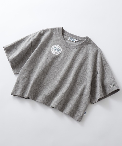 DISCUS ATHLETIC(ディスカス アスレチック)の「DISCUS ATHLETIC/ディスカス アスレチック クロップド丈 コットン半袖Tシャツ<セットアップ可能>(Tシャツ/カットソー・レディース・オレンジ/イエロー/ホワイト/杢グレー/ラベンダー・L/M)」の6枚目の写真