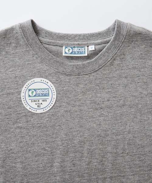 DISCUS ATHLETIC(ディスカス アスレチック)の「DISCUS ATHLETIC/ディスカス アスレチック クロップド丈 コットン半袖Tシャツ<セットアップ可能>(Tシャツ/カットソー・レディース・オレンジ/イエロー/ホワイト/杢グレー/ラベンダー・L/M)」の8枚目の写真