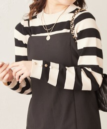 Chico | ショート丈ワイドボーダーチビニット(ニット/セーター)