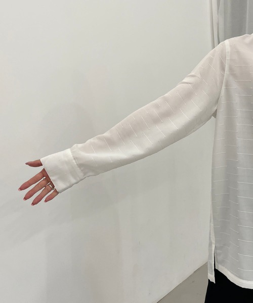 CAPRICIEUX LE'MAGE(カプリシューレマージュ)の「取外しスクエアカラーシャツ(シャツ/ブラウス・レディース・ホワイト/ブラック・FREE)」の22枚目の写真