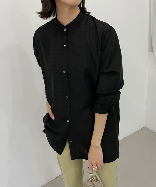 CAPRICIEUX LE'MAGE(カプリシューレマージュ)の「取外しスクエアカラーシャツ(シャツ/ブラウス・レディース・ホワイト/ブラック・FREE)」の19枚目の写真