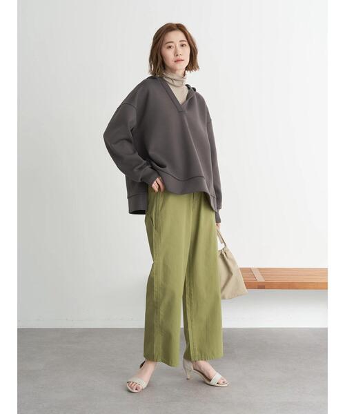 earth music&ecology(アースミュージックアンドエコロジー)の「ダンボールスキッパーパーカー*(パーカー・レディース・チャコールグレー/サックスブルー/ピンク/グレイッシュベージュ・FREE)」の21枚目の写真