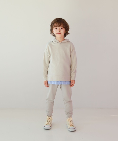 GLOBAL WORK(グローバルワーク)の「キッズ/イージーDRY/シャツレイヤー/263088(スウェット・キッズ・チャコールグレー/グリーン/アイボリー/ライトイエロー・110cm/100cm/120cm/130cm/140cm/150cm/160cm)」の5枚目の写真