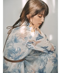 リリーブラウン フロッキーオーガンジーセットワンピース ベルトセット LILY BROWN（リリーブラウン）の「フロッキーオーガンジーセット