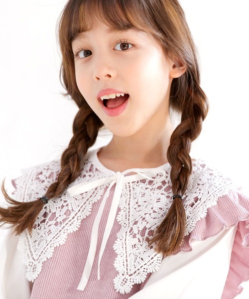 Bee des Bee(ビーデスビー)の「レース付け襟(付け襟・キッズ・ホワイト/ブラック・フリー)」の2枚目の写真