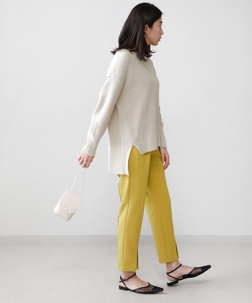 Bou Jeloud（ブージュルード）の「カラーBIGニットプルオーバー（ニット/セーター・レディース・オフホワイト/グリーン/オレンジ・FREE）」の6枚目の写真