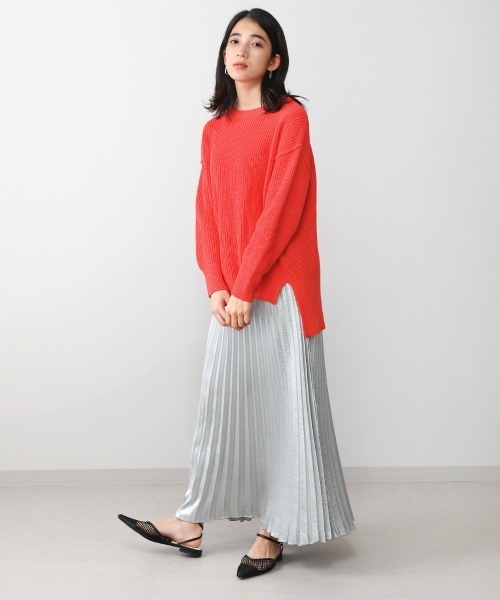 Bou Jeloud（ブージュルード）の「カラーBIGニットプルオーバー（ニット/セーター・レディース・オフホワイト/グリーン/オレンジ・FREE）」の9枚目の写真