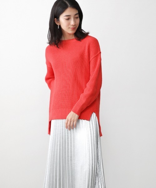 Bou Jeloud（ブージュルード）の「カラーBIGニットプルオーバー（ニット/セーター・レディース・オフホワイト/グリーン/オレンジ・FREE）」の10枚目の写真