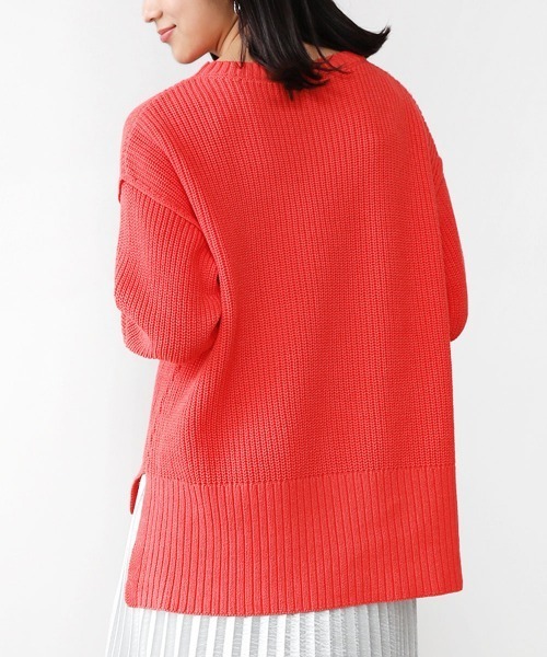 Bou Jeloud（ブージュルード）の「カラーBIGニットプルオーバー（ニット/セーター・レディース・オフホワイト/グリーン/オレンジ・FREE）」の11枚目の写真