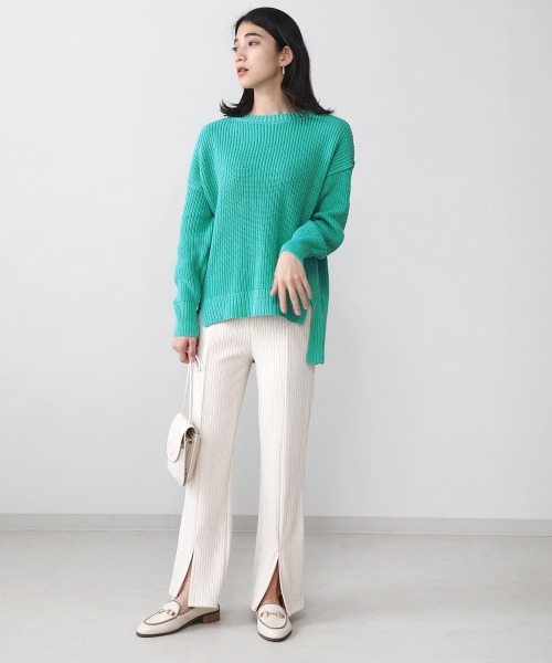 Bou Jeloud（ブージュルード）の「カラーBIGニットプルオーバー（ニット/セーター・レディース・オフホワイト/グリーン/オレンジ・FREE）」の13枚目の写真