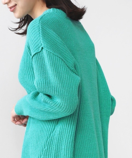 Bou Jeloud（ブージュルード）の「カラーBIGニットプルオーバー（ニット/セーター・レディース・オフホワイト/グリーン/オレンジ・FREE）」の15枚目の写真