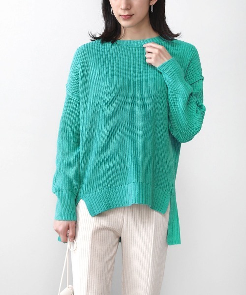 Bou Jeloud（ブージュルード）の「カラーBIGニットプルオーバー（ニット/セーター・レディース・オフホワイト/グリーン/オレンジ・FREE）」の17枚目の写真