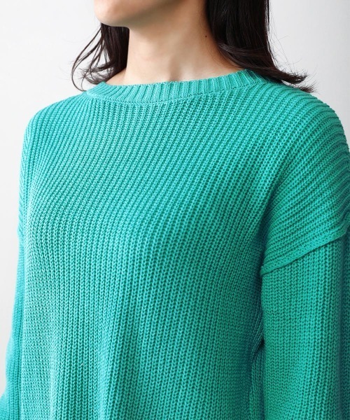 Bou Jeloud（ブージュルード）の「カラーBIGニットプルオーバー（ニット/セーター・レディース・オフホワイト/グリーン/オレンジ・FREE）」の18枚目の写真