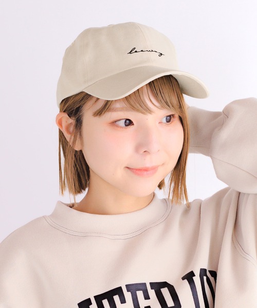 14+(イチヨンプラス)の「筆記体刺繍ナチュラルキャップ(キャップ・レディース・ブラック/ベージュ/アイボリー・FREE)」の21枚目の写真