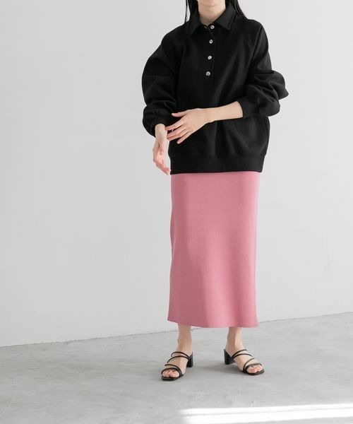 yuw（ユウ）の「ニットタイトスカート　266622（スカート・レディース・ブラック/グリーン/ピンク/レッド・FREE）」の17枚目の写真