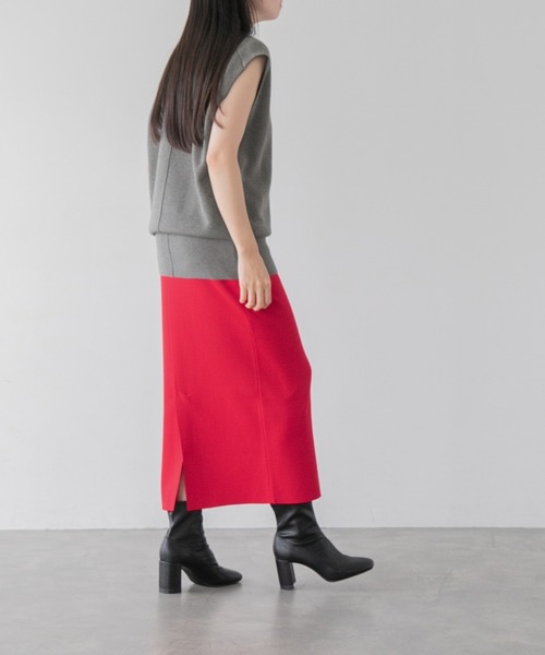 yuw（ユウ）の「ニットタイトスカート　266622（スカート・レディース・ブラック/グリーン/ピンク/レッド・FREE）」の21枚目の写真