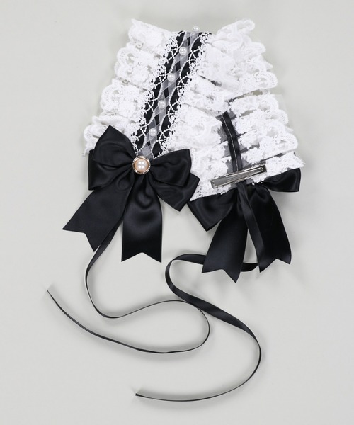 SPINNS(スピンズ)の「サイドリボン ヘッドドレス(その他ヘアアクセサリー・レディース・ブラック・ONESIZE)」の5枚目の写真
