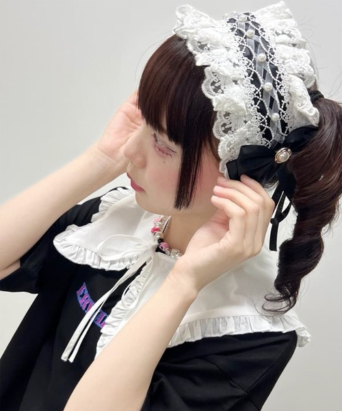 セール】サイドリボン ヘッドドレス（その他ヘアアクセサリー