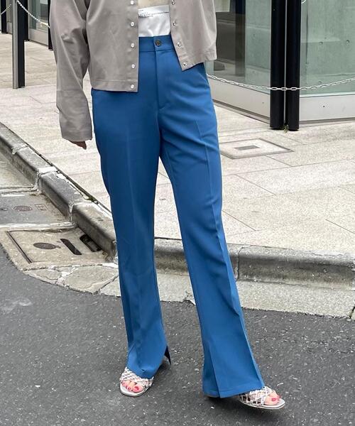 coen（コーエン）の「ドライギャバスタイルアップパンツ（WEB限定サイズ）（スラックス・レディース・ブラック/ダークグリーン/ネイビー/ターコイズブルー・S/M/L/XL）」の10枚目の写真