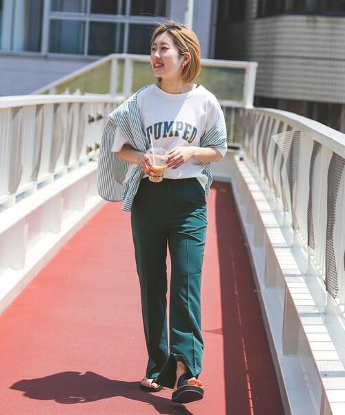 coen（コーエン）の「ドライギャバスタイルアップパンツ（WEB限定サイズ）（スラックス・レディース・ブラック/ダークグリーン/ネイビー/ターコイズブルー・S/M/L/XL）」の6枚目の写真