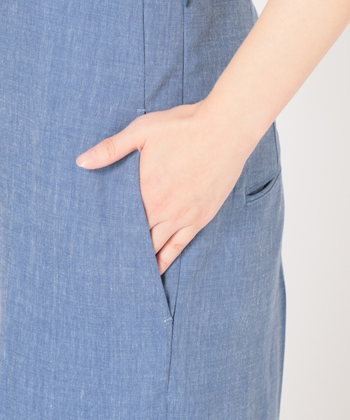SLOBE IENA(スローブイエナ)の「リネン混サロペット◆(サロペット/オーバーオール・レディース・ブルー系その他/ネイビー・38/36)」の17枚目の写真