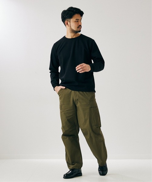 417 EDIFICE（フォーワンセブンエディフィス）の「コンパクトポンチ ロングスリーブカットソー【Made in Japan】（Tシャツ/カットソー・メンズ・ホワイト/ブラック/グレー/ブラウン/グリーン・SMALL/MEDIUM/LARGE）」の6枚目の写真