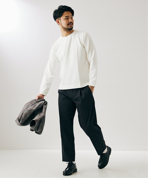 417 EDIFICE（フォーワンセブンエディフィス）の「コンパクトポンチ ロングスリーブカットソー【Made in Japan】（Tシャツ/カットソー・メンズ・ホワイト/ブラック/グレー/ブラウン/グリーン・SMALL/MEDIUM/LARGE）」の9枚目の写真