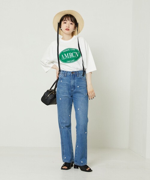 FREAK'S STORE（フリークスストア）の「Americana × FREAK'S STORE/アメリカーナ 別注フットボールTシャツ（Tシャツ/カットソー・レディース・ホワイト/イエロー/ダークグレー・ﾌﾘ-）」の10枚目の写真