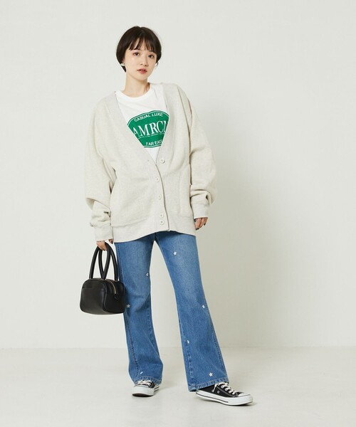 FREAK'S STORE（フリークスストア）の「Americana × FREAK'S STORE/アメリカーナ 別注フットボールTシャツ（Tシャツ/カットソー・レディース・ホワイト/イエロー/ダークグレー・ﾌﾘ-）」の15枚目の写真