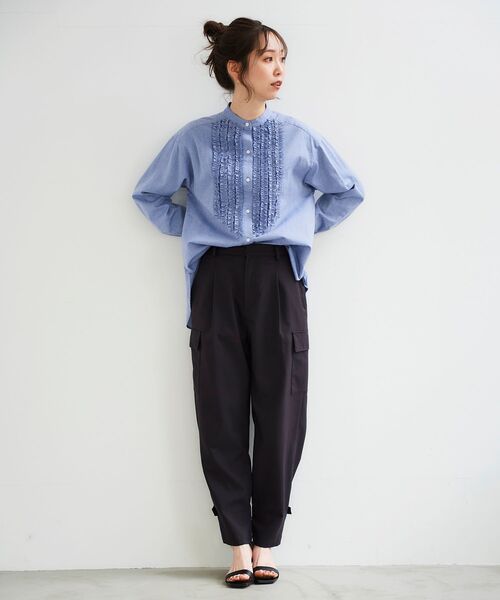 le.coeur blanc（ルクールブラン）の「2wayヘムカーゴパンツ（カーゴパンツ・レディース・ネイビー/カーキオリーブ・38/36）」の20枚目の写真