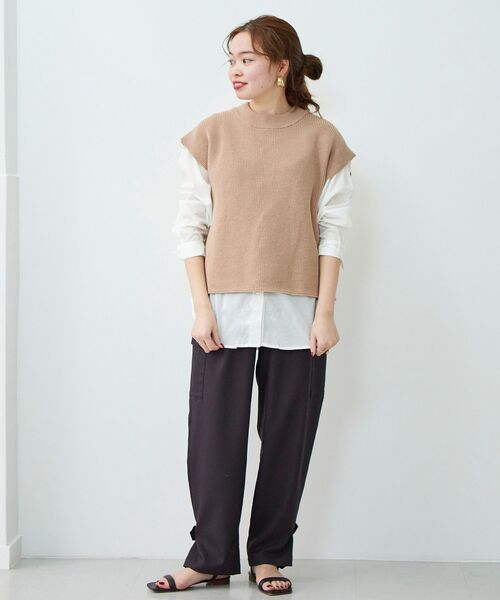 le.coeur blanc（ルクールブラン）の「2wayヘムカーゴパンツ（カーゴパンツ・レディース・ネイビー/カーキオリーブ・38/36）」の16枚目の写真