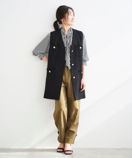 le.coeur blanc（ルクールブラン）の「2wayヘムカーゴパンツ（カーゴパンツ・レディース・ネイビー/カーキオリーブ・38/36）」の13枚目の写真