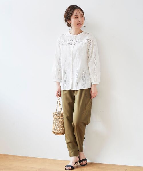 le.coeur blanc（ルクールブラン）の「2wayヘムカーゴパンツ（カーゴパンツ・レディース・ネイビー/カーキオリーブ・38/36）」の17枚目の写真