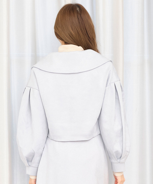 TITTY&CO.（ティティーアンドコー）の「ビッグカラーショートジャケット（その他アウター・レディース・ライトブルー/ピンク/マルチ・FREE）」の5枚目の写真