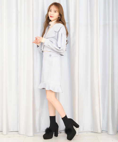 TITTY&CO.（ティティーアンドコー）の「ビッグカラーショートジャケット（その他アウター・レディース・ライトブルー/ピンク/マルチ・FREE）」の7枚目の写真