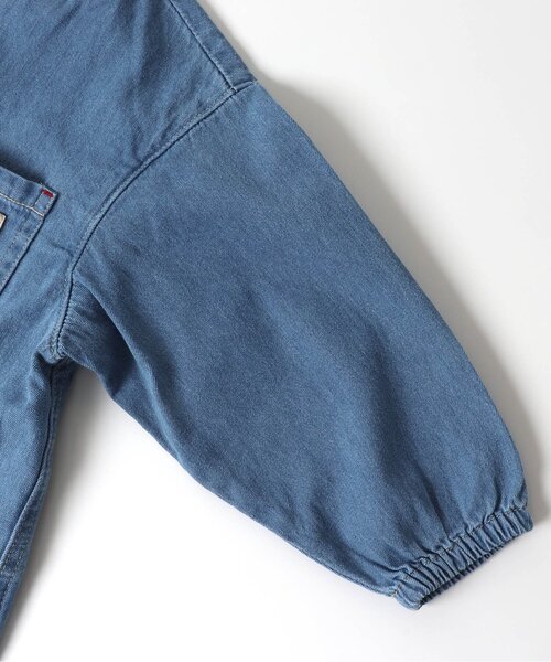 BREEZE(ブリーズ)の「ノーカラーシャツジャケット(ノーカラージャケット・キッズ・カーキ/インディゴブルー/マスタード・90/80/100/110/120/140/130)」の16枚目の写真