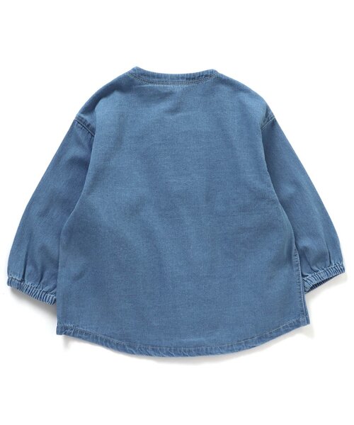 BREEZE(ブリーズ)の「ノーカラーシャツジャケット(ノーカラージャケット・キッズ・カーキ/インディゴブルー/マスタード・90/80/100/110/120/140/130)」の18枚目の写真