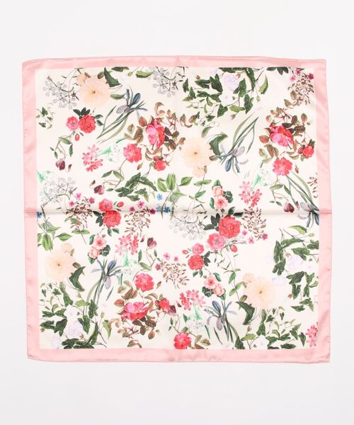 Te chichi TERRASSE（テチチテラス）の「ボタニカルフラワー柄スカーフ（バンダナ/スカーフ・レディース・ピンク/ブルー・ﾌﾘ-）」の2枚目の写真