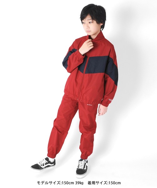 GLAZOS（グラソス）の「[ワイドテーパード]ポリエステルリップ・刺繍ロゴパンツ【セットアップ対応】（その他パンツ・キッズ・レッド/ブラック/マルチ・130cm/140cm/150cm/160cm/170cm）」の5枚目の写真