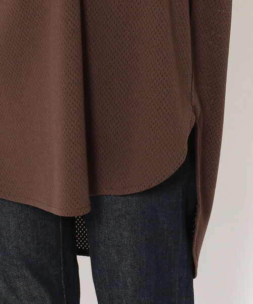 AVIREX（アヴィレックス）の「MESH EMBROIDERY TOPS/ メッシュ刺繍トップス（Tシャツ/カットソー・レディース・ブラック/パープル/ブラウン・FREE）」の20枚目の写真