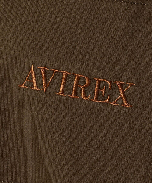 AVIREX（アヴィレックス）の「MESH EMBROIDERY TOPS/ メッシュ刺繍トップス（Tシャツ/カットソー・レディース・ブラック/パープル/ブラウン・FREE）」の22枚目の写真