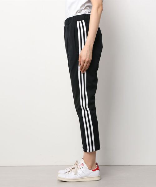 新品A32 Adidas ワイドニットパンツ ブラック×ホワイト IX6686