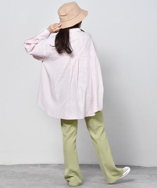 ems excite（エムズエキサイト）の「ストライプシャツ（シャツ/ブラウス・レディース・イエロー/グリーン/ピンク・FREE）」の8枚目の写真