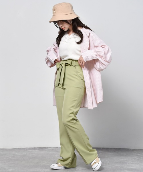 ems excite（エムズエキサイト）の「ストライプシャツ（シャツ/ブラウス・レディース・イエロー/グリーン/ピンク・FREE）」の10枚目の写真