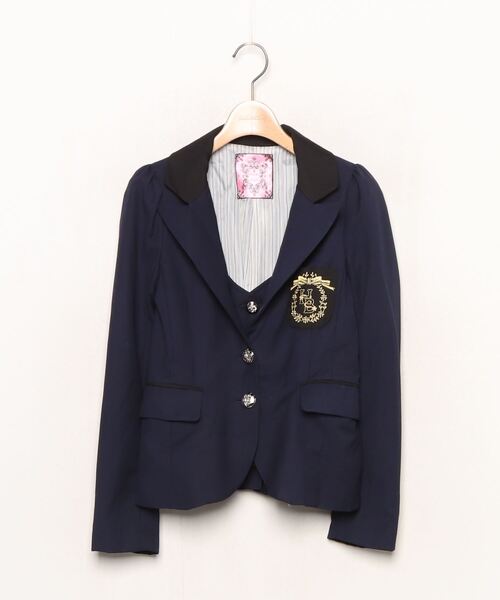 セール ブランド古着 刺繍テーラードジャケット テーラードジャケット Honey Bunch ハニーバンチ のファッション通販 Zozoused