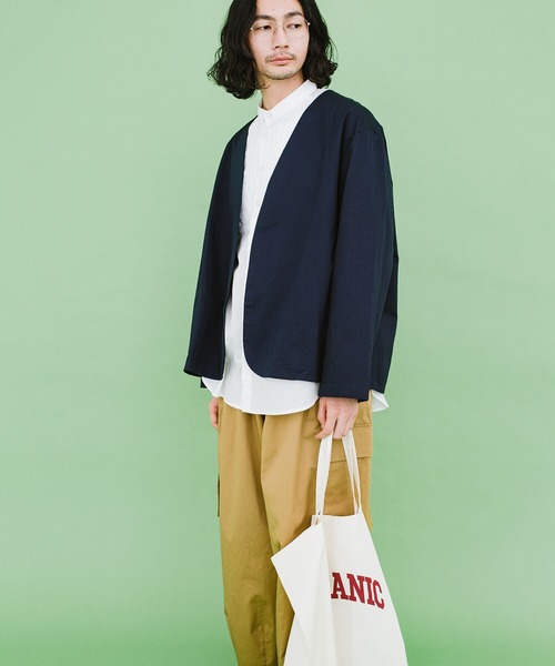 haco!（ハコ）の「かっこつけずにかっこよくなれる！ＰＢＰオーガニックコットン　シンプルジャケット（ユニセックス）（ノーカラージャケット・レディース・ダークネイビー・1/2/3）」の15枚目の写真