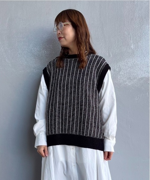 セール】ジャガードニットベスト(ニット/セーター)|FREAK'S STORE セール】ジャガードニットベスト(ニット/セーター)|FREAK'S STORE